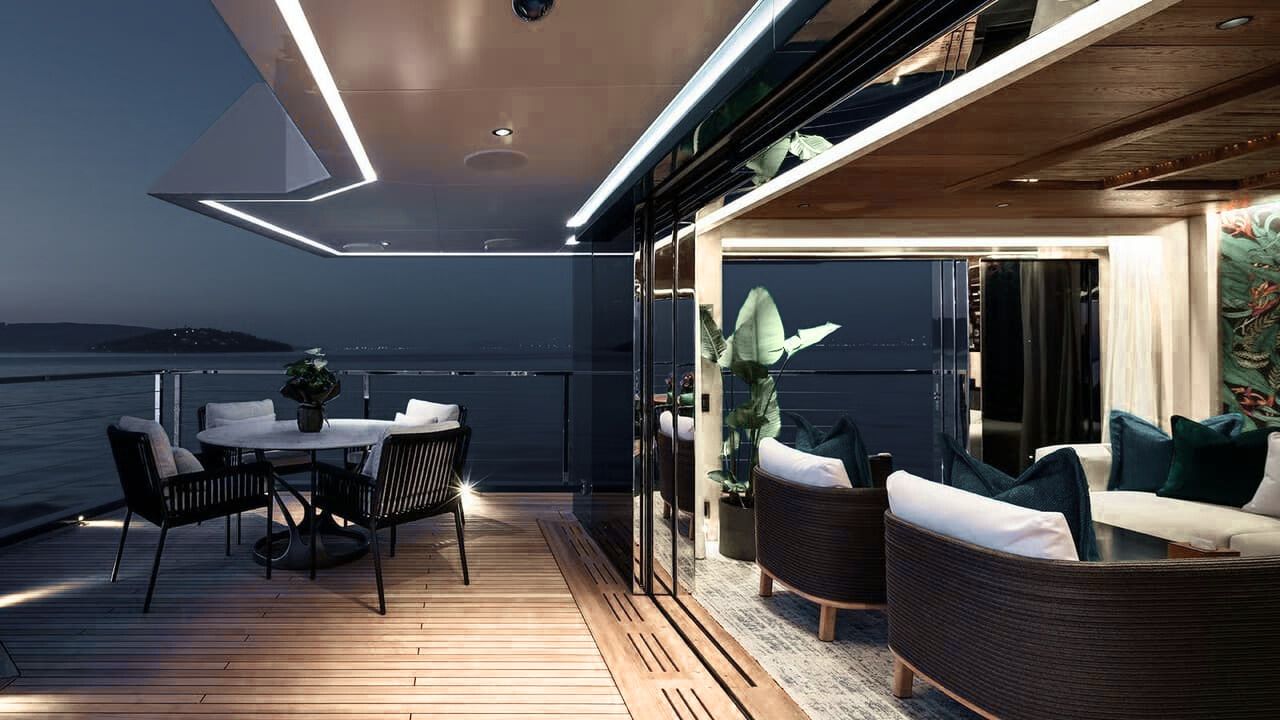 Crew preparing the tender for island excursions