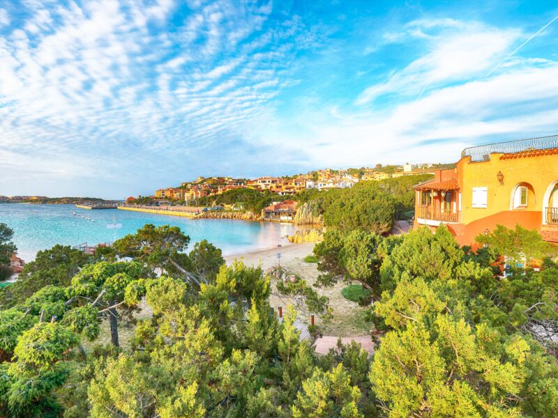 Astonishing,View,Of,Porto,Cervo,At,Sunset.,Popular,Tourist,Destination