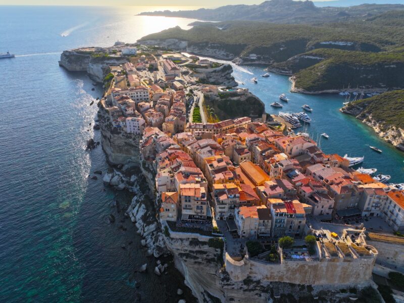 Corsica.,Bonifacio,,France.,Boats,And,Yachts.,View,From,Above.,Drone