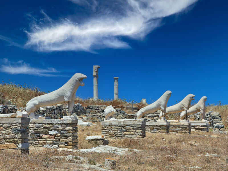 Delos,,Greece,-,21.06.2015:,The,(naxian),Lions,Terrace,In,The