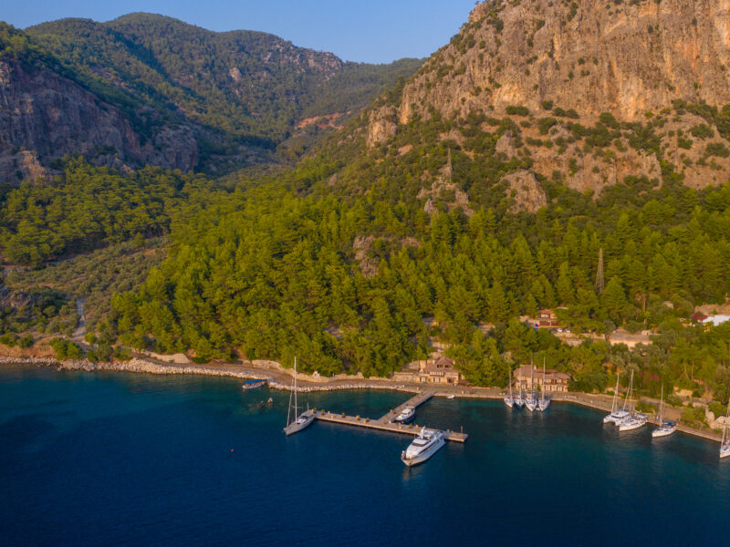 Beautiful,Drone,View,From,Mu?la,Province,,Köyce?iz,,Ekincik,Bay.