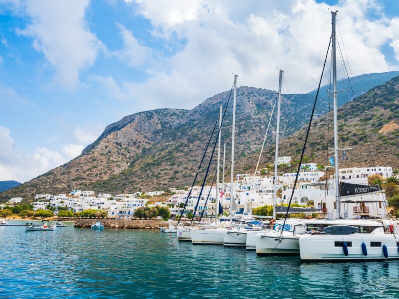 Kamares,Port,,Sifnos,Island,-,Sep,27,,2023:,Catamaran,And